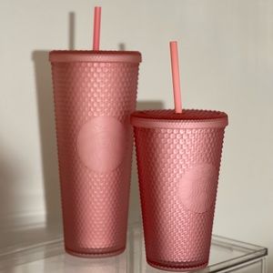 NEW Set💕Starbucks 2022 Valentine’s Pink Jelly Lemonade Studded Tumblers